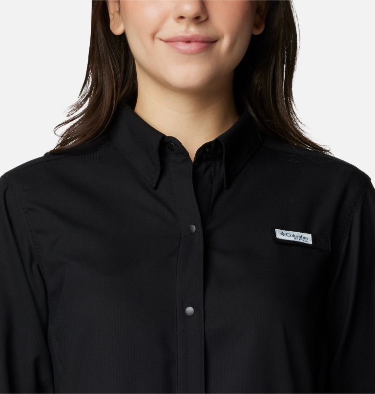Women's PFG Tamiami Long Sleeve Tunic, Color: Black, image 4
