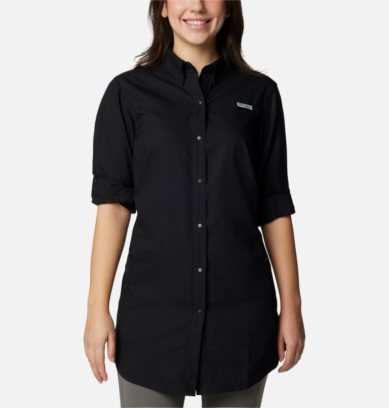 Women's PFG Tamiami Long Sleeve Tunic, Color: Black, image 6