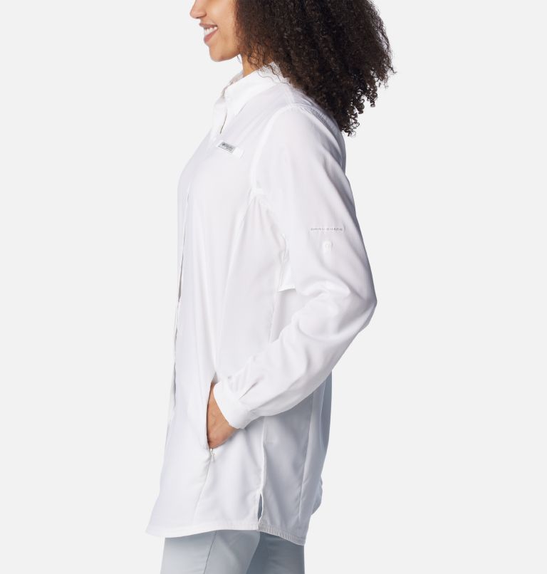 Women's PFG Tamiami Long Sleeve Tunic, Color: White, image 3