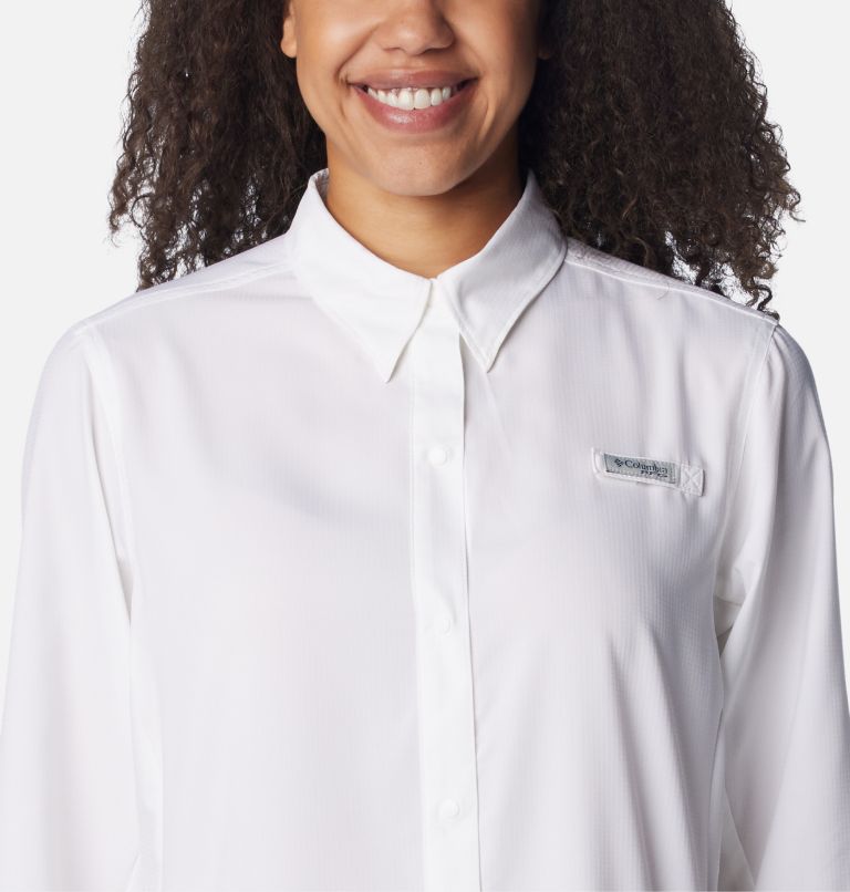 Thumbnail: Women's PFG Tamiami Long Sleeve Tunic, Color: White, image 4