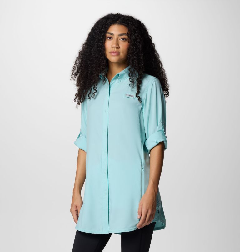Women's PFG Tamiami Long Sleeve Tunic, Color: Spray, image 6