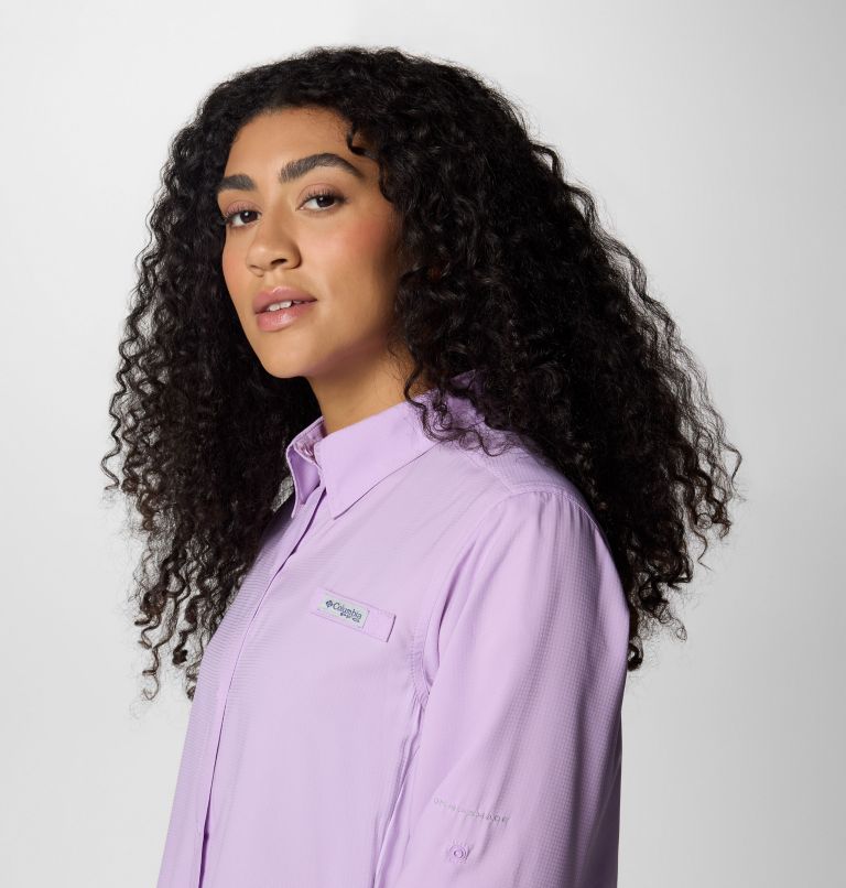 Women's PFG Tamiami Long Sleeve Tunic, Color: Hydrangea, image 4