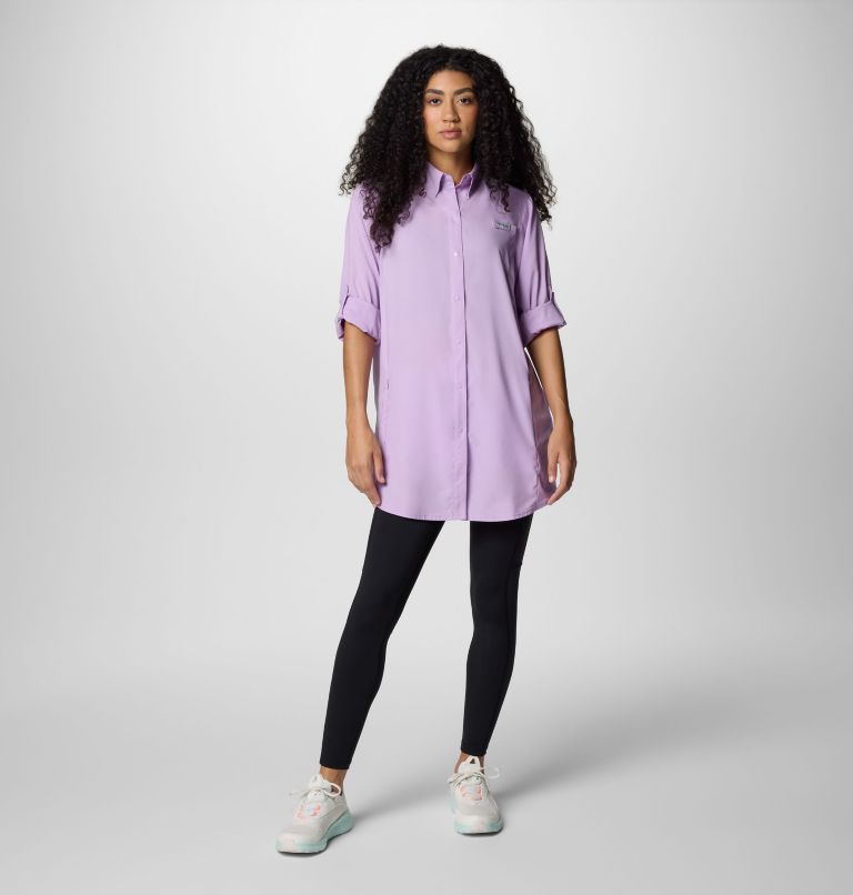 Women's PFG Tamiami Long Sleeve Tunic, Color: Hydrangea, image 5