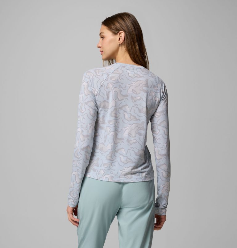 Women's PFG Uncharted Knit Long Sleeve Shirt, Color: Nimbus Grey Swamplands, image 2