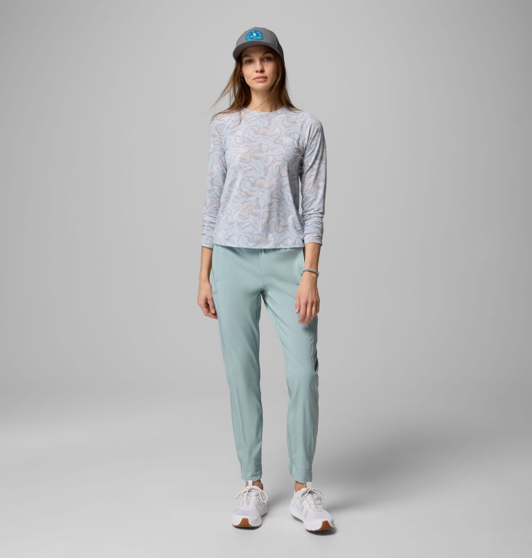Women's PFG Uncharted Knit Long Sleeve Shirt, Color: Nimbus Grey Swamplands, image 5