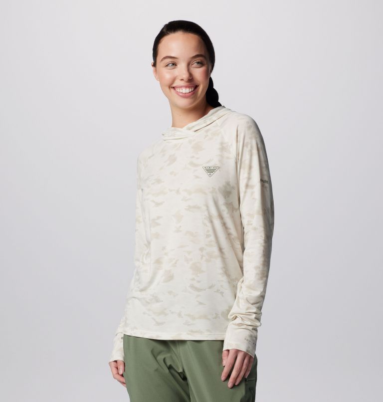 Women's PFG Uncharted Hoodie, Color: Stone Uncharted Waters, image 4