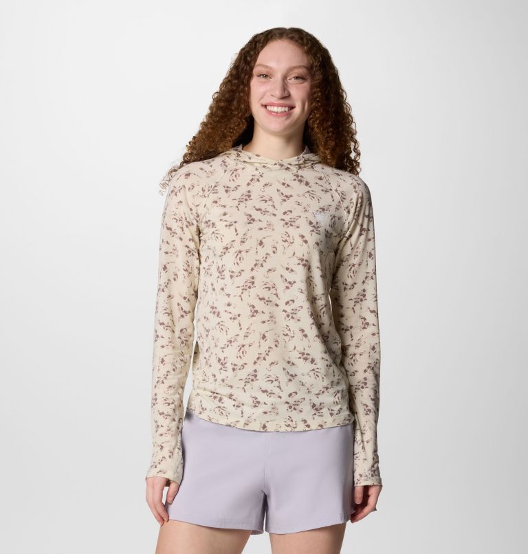 Women's PFG Uncharted Hoodie, Color: Stone Huntfish, image 1