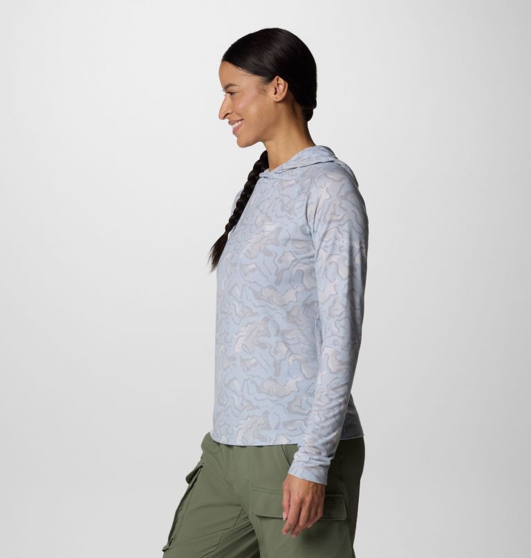 Women's PFG Uncharted Hoodie, Color: Nimbus Grey Swamplands, image 3