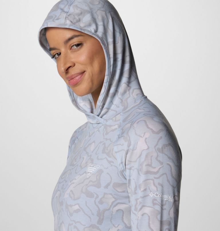 Women's PFG Uncharted Hoodie, Color: Nimbus Grey Swamplands, image 4