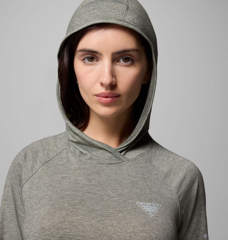 Women's PFG Uncharted Hoodie, Color: Cypress Heather, image 4