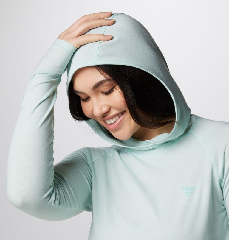 Women's PFG Uncharted Hoodie, Color: Icy Morn Heather, image 5