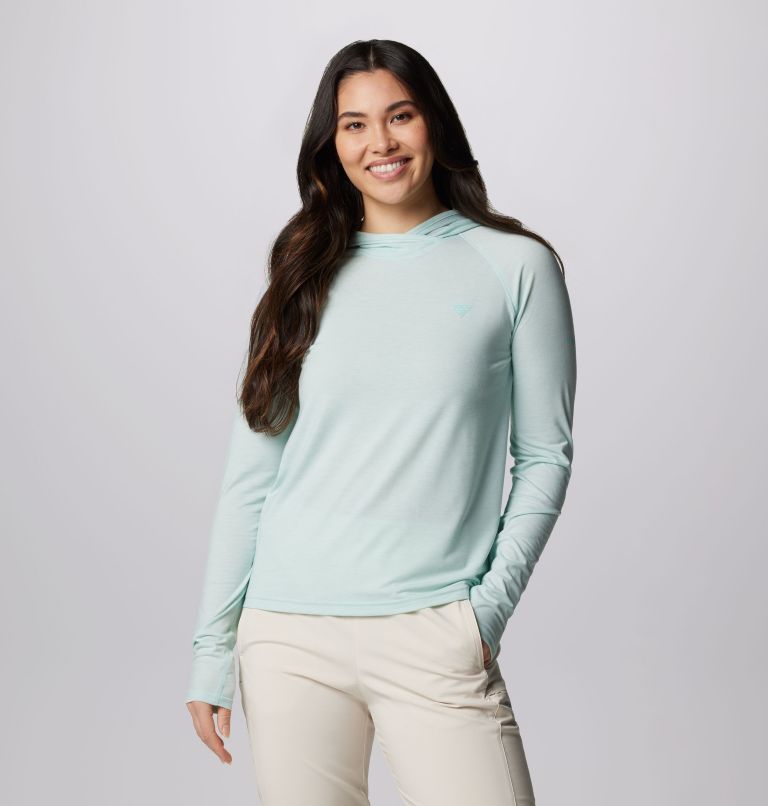 Women's PFG Uncharted Hoodie, Color: Icy Morn Heather, image 1