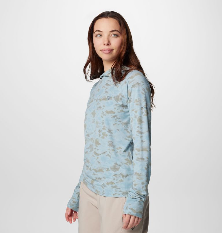 Women's PFG Uncharted Hoodie, Color: Crushed Blue Uncharted Waters, image 4