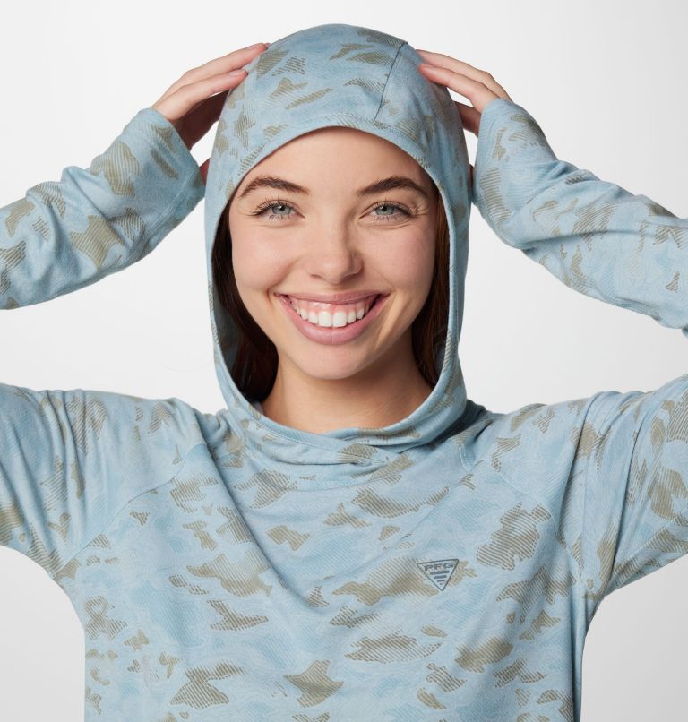 Women's PFG Uncharted Hoodie, Color: Crushed Blue Uncharted Waters, image 5