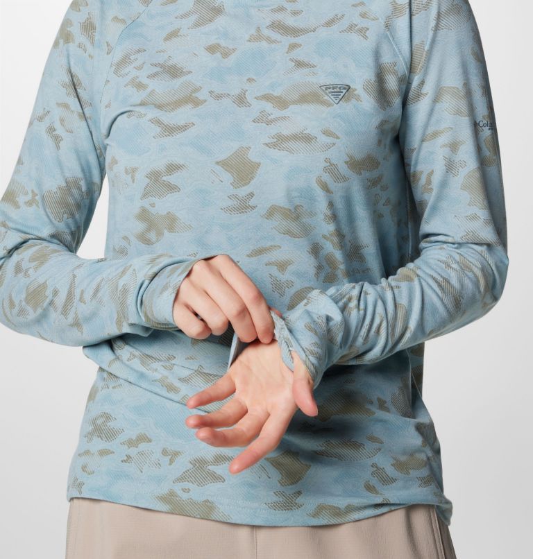 Women's PFG Uncharted Hoodie, Color: Crushed Blue Uncharted Waters, image 6