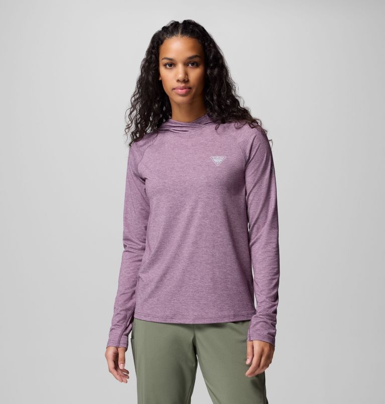 Women's PFG Uncharted Hoodie, Color: Dusty Purple Heather, image 1