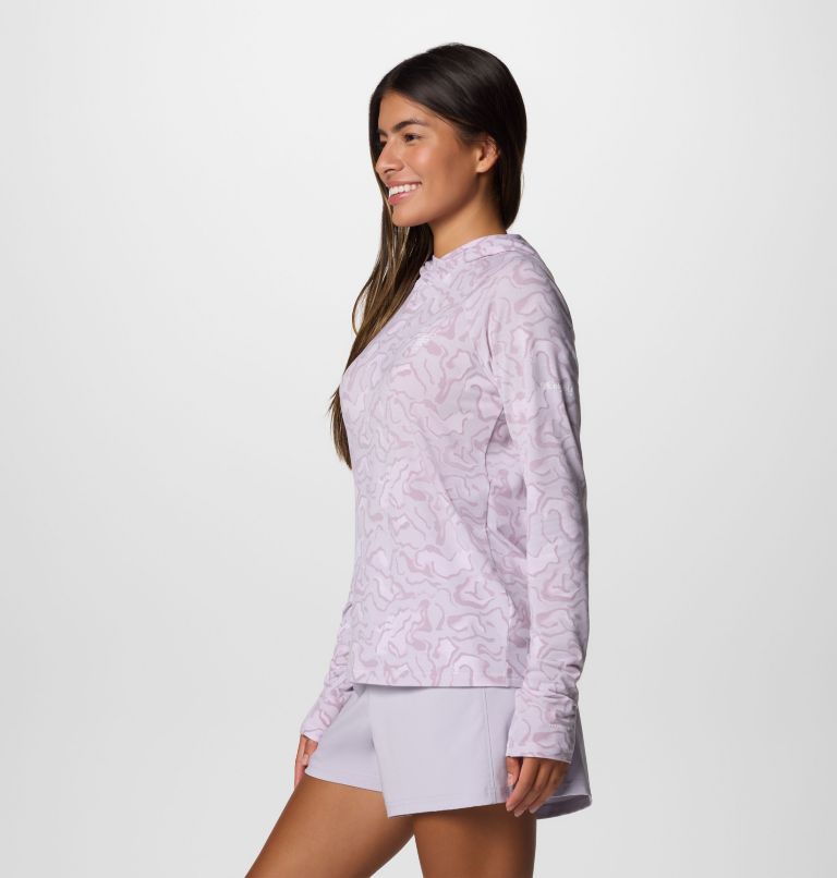 Women's PFG Uncharted Hoodie, Color: Lavender Pearl Swamplands, image 3