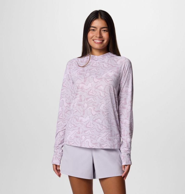Women's PFG Uncharted Hoodie, Color: Lavender Pearl Swamplands, image 1