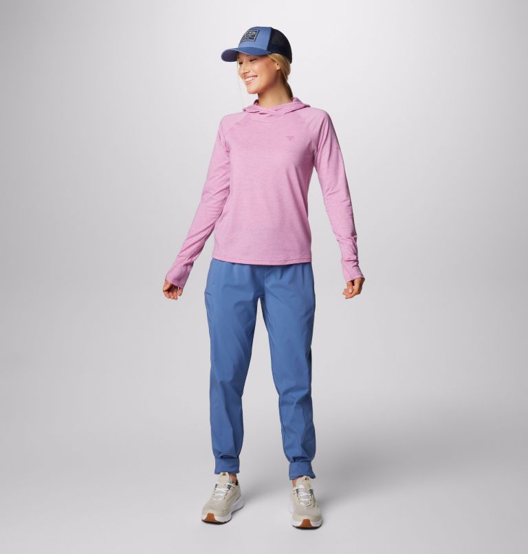 Women's PFG Uncharted Hoodie, Color: Minuet Heather, image 3