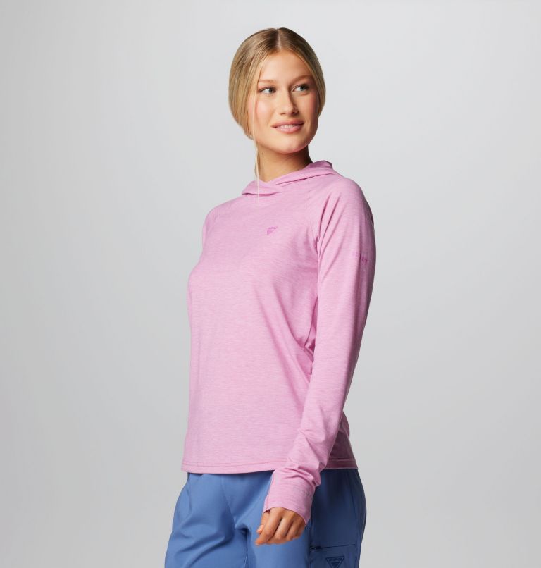Women's PFG Uncharted Hoodie, Color: Minuet Heather, image 4