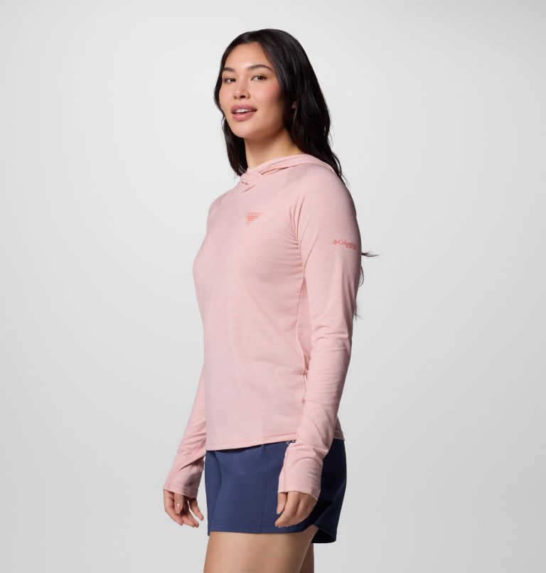Women's PFG Uncharted Hoodie, Color: Faux Pink Heather, image 3