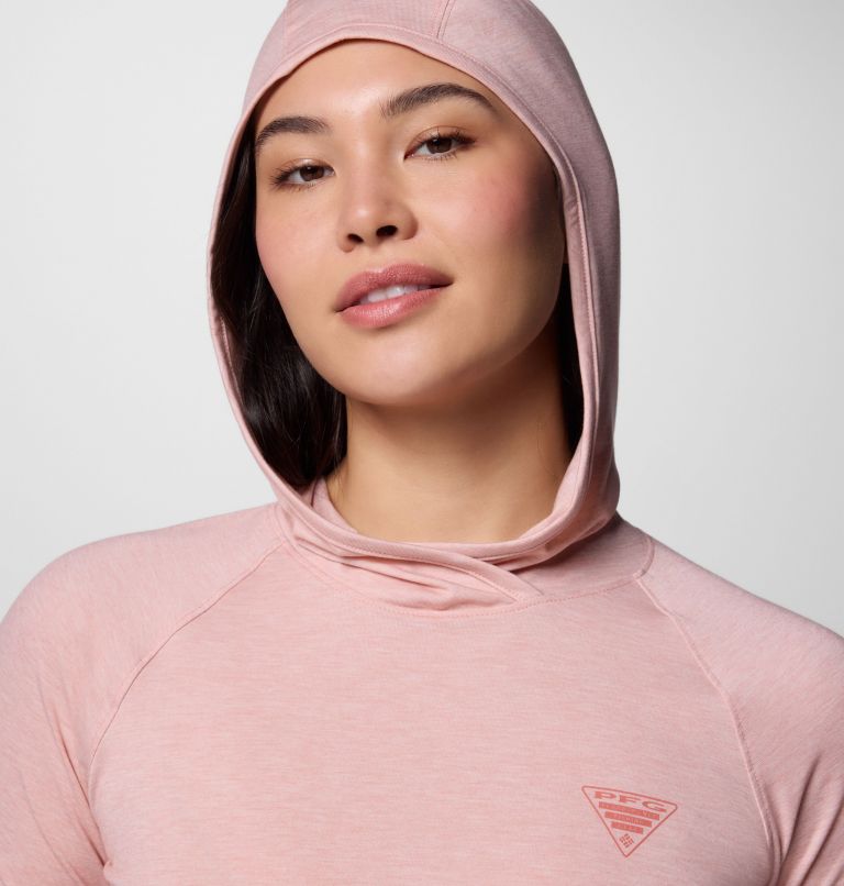 Women's PFG Uncharted Hoodie, Color: Faux Pink Heather, image 4