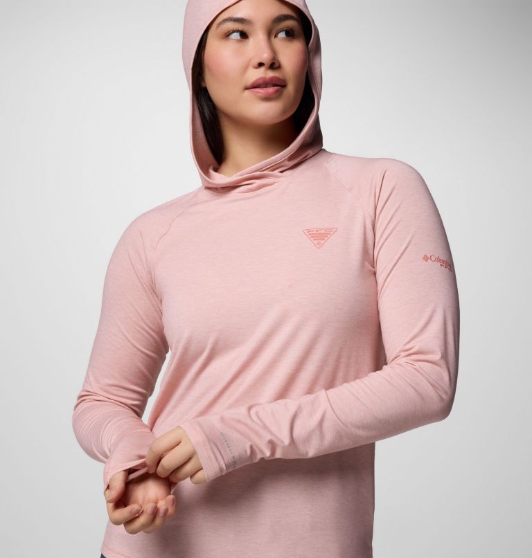 Women's PFG Uncharted Hoodie, Color: Faux Pink Heather, image 5