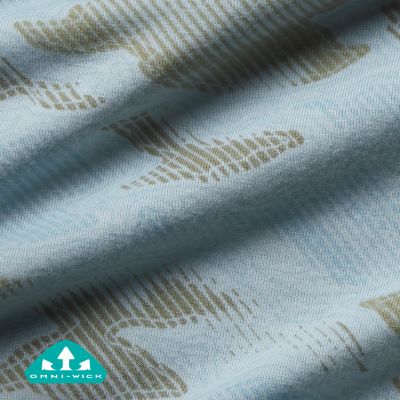 Close up shot of sweat wicking knit fabric.
