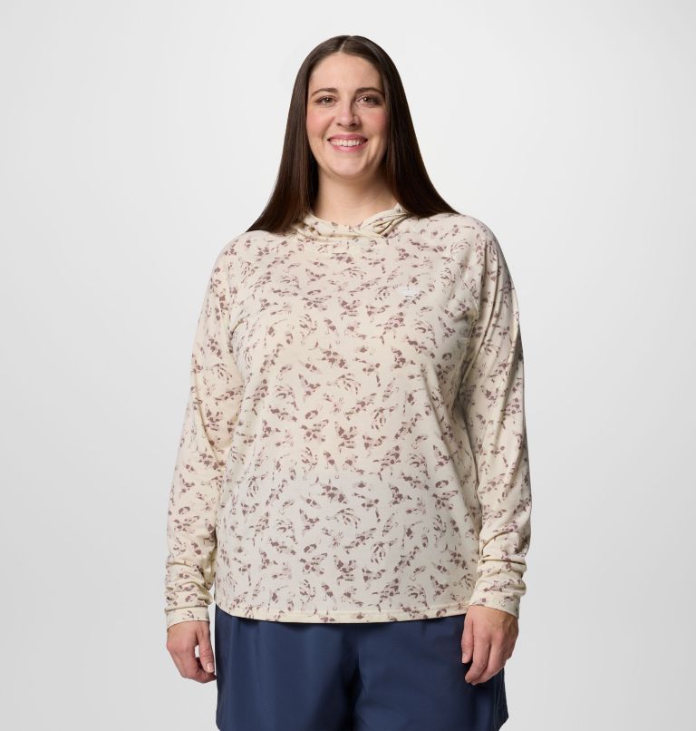 Women's PFG Uncharted Hoodie -Plus Size, Color: Stone Huntfish, image 1