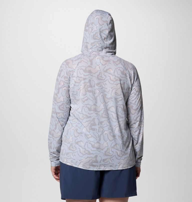 Women's PFG Uncharted Hoodie -Plus Size, Color: Nimbus Grey Swamplands, image 2