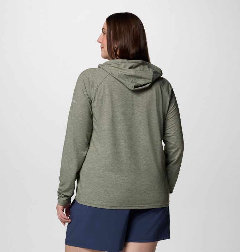 Women's PFG Uncharted Hoodie -Plus Size, Color: Cypress Heather, image 2