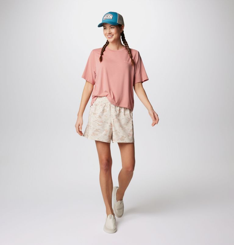 Women's PFG Uncharted Shorts, Color: Stone Uncharted Waters, image 3