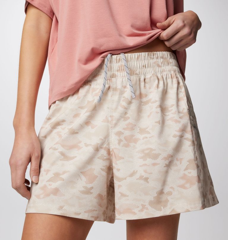 Women's PFG Uncharted Shorts, Color: Stone Uncharted Waters, image 5