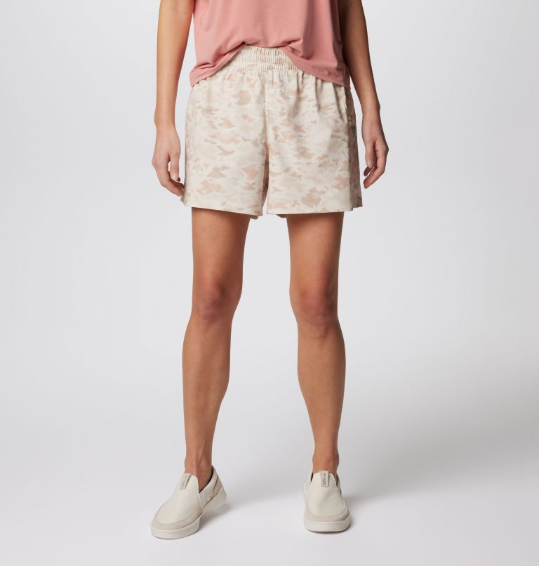 Women's PFG Uncharted Shorts, Color: Stone Uncharted Waters, image 1