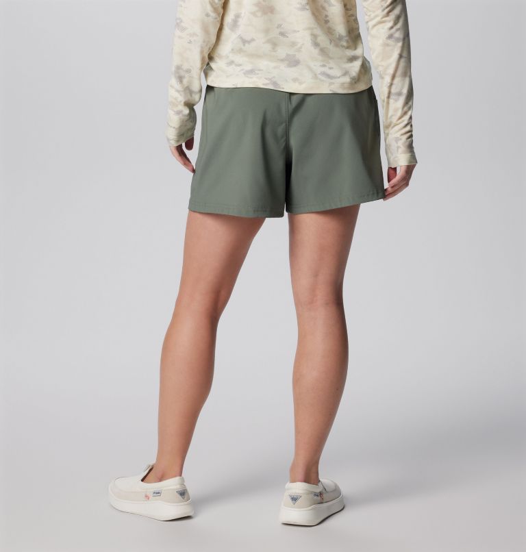 Women's PFG Uncharted Shorts, Color: Cypress, image 2