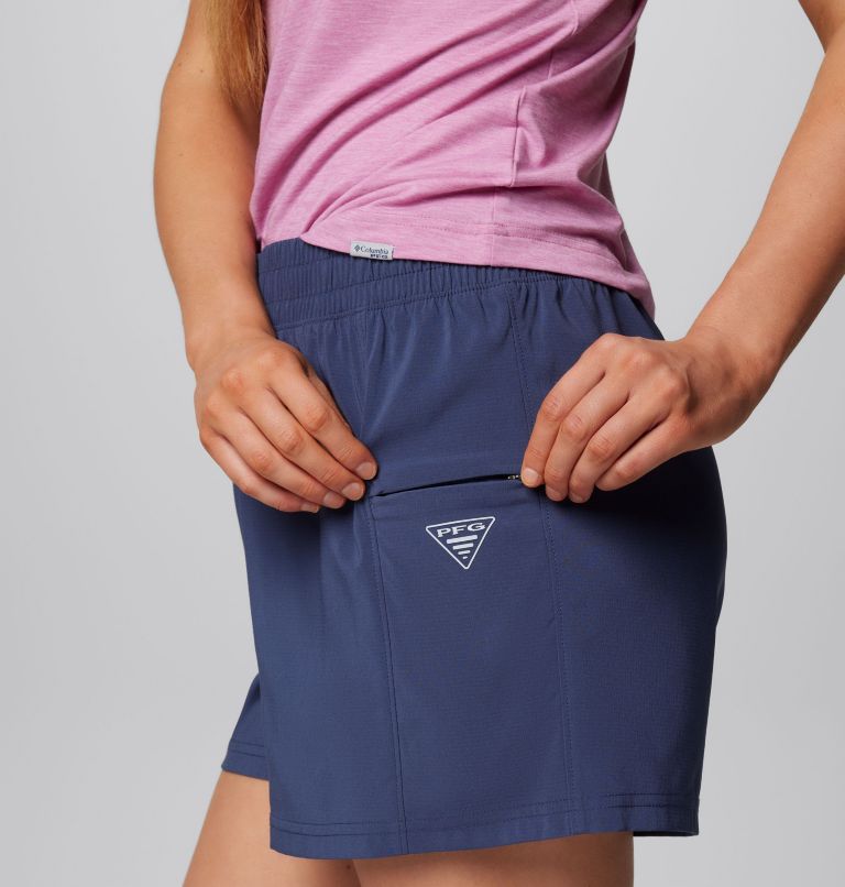 Thumbnail: Women's PFG Uncharted Shorts, Color: Nocturnal, image 8