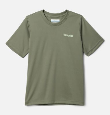 Columbia kids' Unisex Mount Echo Omni-Shade Short Sleeve Graphic T Shirt