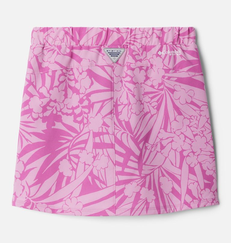 Girls' PFG Tidal Skort, Color: Bright Lavender Tropictones, image 2
