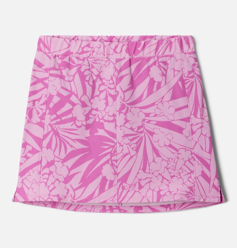 Girls' PFG Tidal Skort, Color: Bright Lavender Tropictones, image 1
