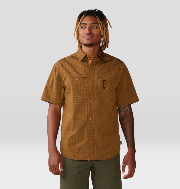 Men's Stryder Short Sleeve Shirt, Color: Copper Clay, image 1