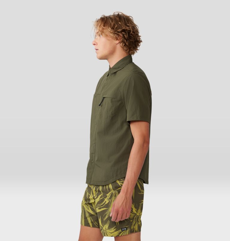 Men's Stryder Short Sleeve Shirt, Color: Dark Pine, image 3