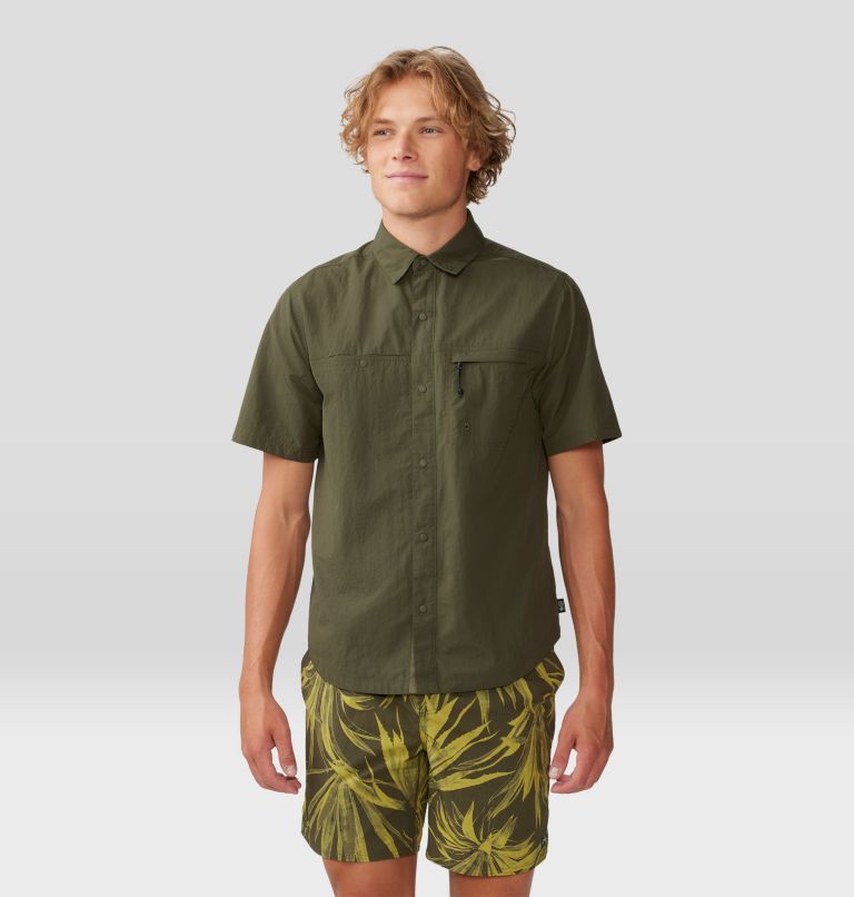 Men's Stryder Short Sleeve Shirt, Color: Dark Pine, image 1