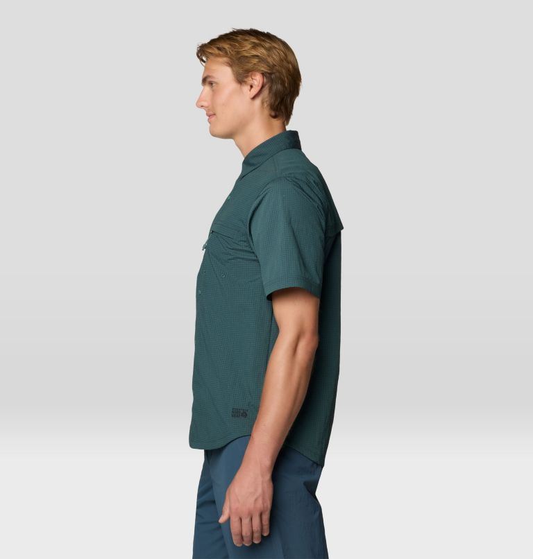 Men's Stryder Short Sleeve Shirt, Color: Blue Pine Ripstop, image 4