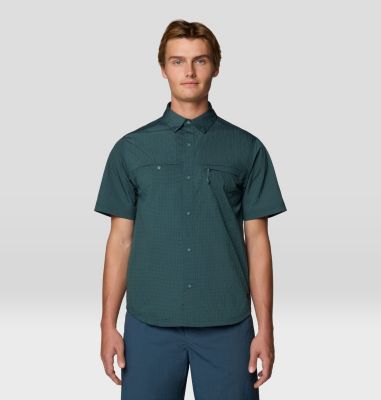 Men's Stryder Short Sleeve Shirt, Color: Blue Pine Ripstop, image 5