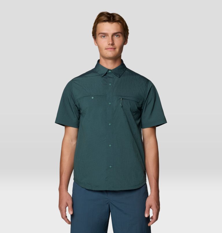 Men's Stryder Short Sleeve Shirt, Color: Blue Pine Ripstop, image 1