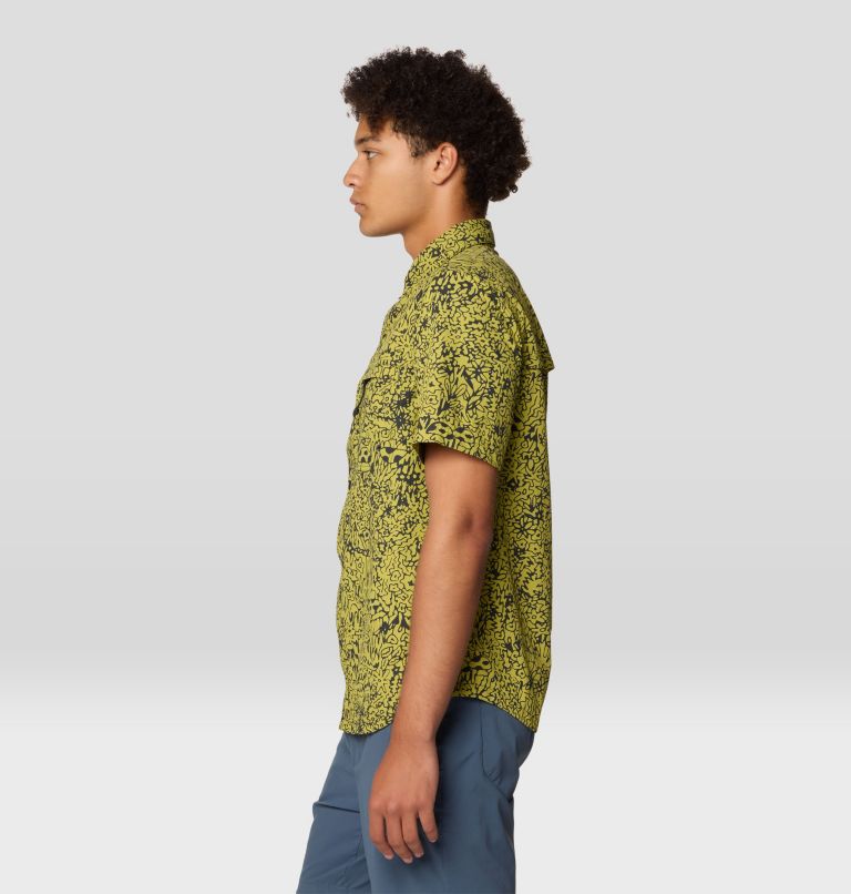 Men's Stryder Short Sleeve Shirt, Color: Moon Moss Forager Print, image 4