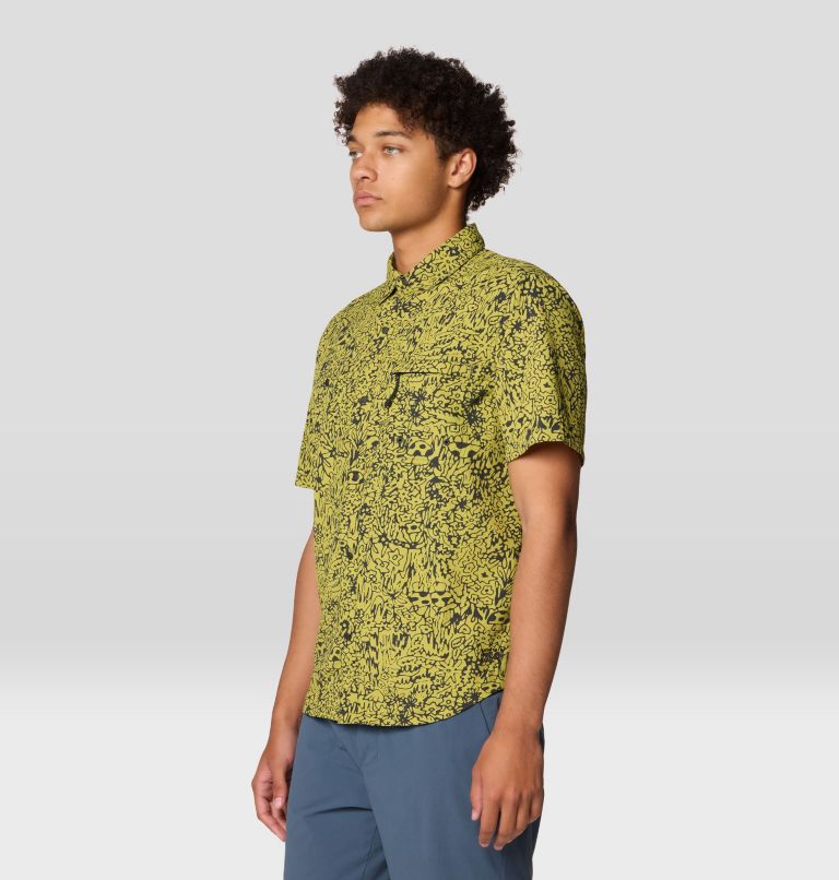 Men's Stryder Short Sleeve Shirt, Color: Moon Moss Forager Print, image 7