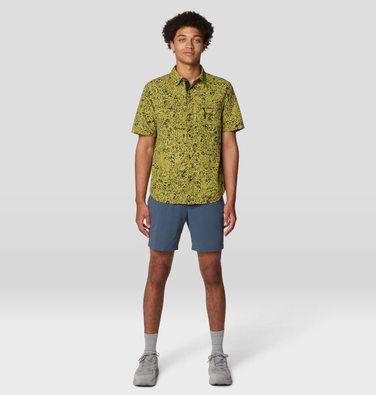 Men's Stryder Short Sleeve Shirt, Color: Moon Moss Forager Print, image 2