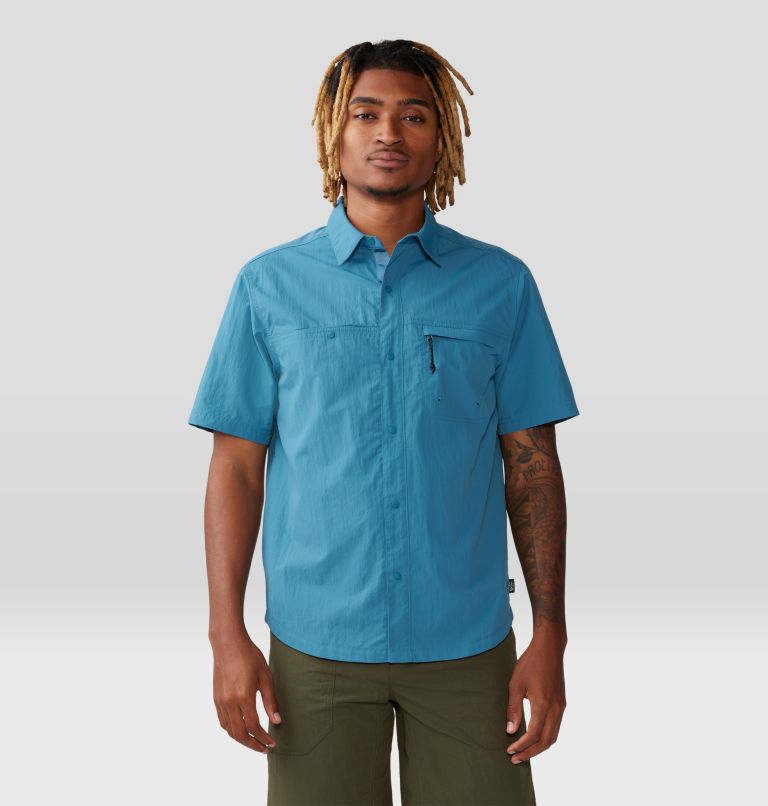Men's Stryder Short Sleeve Shirt, Color: Caspian, image 1