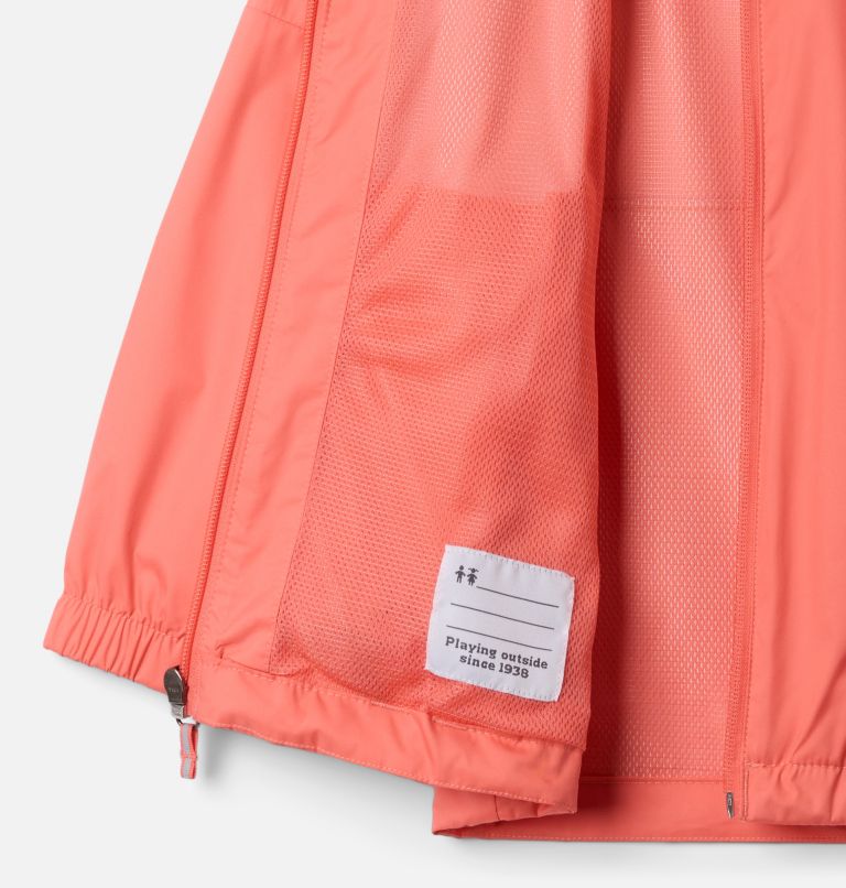 Youth Dalby Springs II Waterproof Hiking Jacket, Color: Hot Coral, image 3